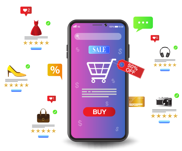 Our mobile-responsive e-commerce website development services at Royallseven ensure that your website looks and functions perfectly on all devices.